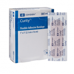 Curity Cardinal 44101-Curity Tan Adhesive Strip, 1 x 3 Inch, Adhesive Bandages (CS) - Curity Tan Adh