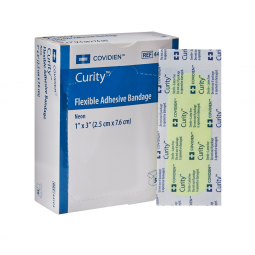 Curity Cardinal 44104-Curity Neon Adhesive Strip, 1 x 3 Inch, Adhesive Bandages (CS)