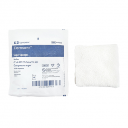 Dermacea Super Sponge Cardinal 441200-Dermacea Sterile USP Type VII Gauze Sponge, 6 x 6-3/4 Inch, Sp