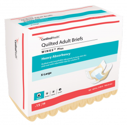 Wings Cardinal 66035-Wings Plus Quilted Heavy Absorbency Incontinence Brief, Extra Large, Briefs & D