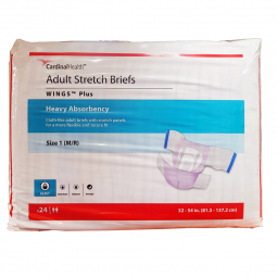 Wings Plus Cardinal 66063S-Wings Plus Adult Incontinence Briefs, Size 1, Adult Briefs & Diapers (CS)