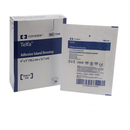 Telfa Cardinal 7540-Telfa White Adhesive Dressing, 4 x 5 Inch, Island Dressings (CT)