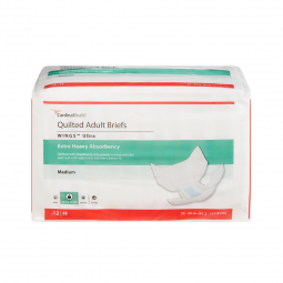 Wings Ultra Cardinal 77073-Wings Ultra Quilted Extra Heavy Absorbency Incontinence Brief, Medium, Br