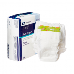 Curity Cardinal 80058A-Curity Unisex Baby Diapers, Heavy Absorbency, Disposable, Size 6, 35+ lb, Bab