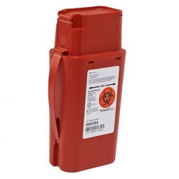 SharpSafety Cardinal 8303SA-SharpSafety Sharps Transport Container, 1 Quart, 8 x 2 x 4 Inch, Rece