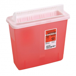 In-Room Cardinal 851301-In-Room Multi-purpose Sharps Container, 1-1/4 Gallon, 11 x 10 x 4 Inch, Re