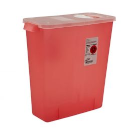 In-Room Cardinal 8527R-In-Room Multi-purpose Sharps Container, 3 Gallon, 13 x 13 x 6 Inch, Recepta