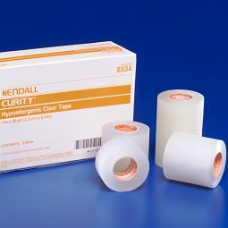 Kendall Hypoallergenic Clear Cardinal 8533C-Kendall Plastic Medical Tape, -1/2 in x 10 yd, Transpare