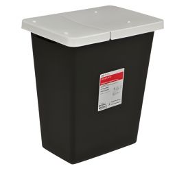 Cardinal 8607RC SharpSafety RCRA Hazardous Waste & Sharps Container, 8 gal, Black (CS/10)