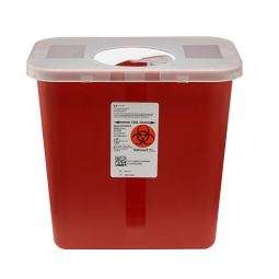 Cardinal 8970 SharpSafety Sharps Container, 2 gal, 10 x 7-1/4 x 10-1/2 in (CS)