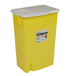 Cardinal 8989 SharpSafety Chemotherapy Waste Container, 18 gal, 26 x 18-1/4 x 12-3/4 in (CS)
