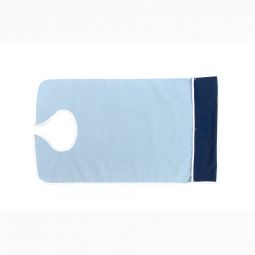 CareActive 9988-0-LBL Terry/Waterproof Crumb Catcher Bib-Light Blue