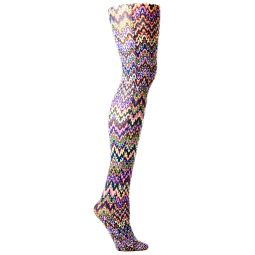 Celeste Stein Womens Tights-Blue Fleur Missoni