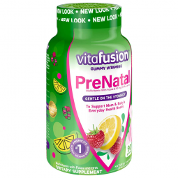 Church & Dwight 02791701950-Vitafusion PreNatal Gummies Natural Raspberry Lemonade Flavor, Nonprescr