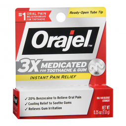 Orajel Church & Dwight 10237070125-Orajel 3X Medicated for Toothache & Gum Gel, Pain Relief