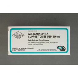 Clay Park Laboratories 45802073030-Suppositoria Acetaminophen Pain Relief Rectal Suppositories, Pain