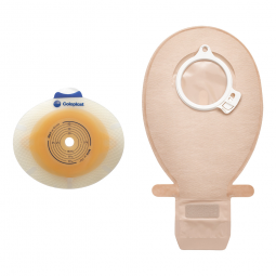 SenSura Click Coloplast 10164-SenSura Click Two-Piece Closed End Opaque Filtered Ostomy Pouch, 8-1/2