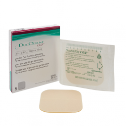 DuoDERM CGF ConvaTec 187660-DuoDerm CGF Hydrocolloid Dressing, 4 x 4 Inch, Hydrocolloids