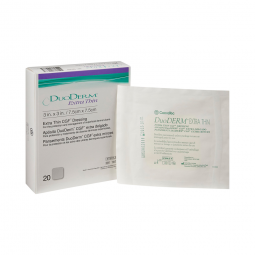 DuoDERM Extra Thin ConvaTec 187901-DuoDerm Extra Thin Hydrocolloid Dressing, 3 x 3 in, Hydrocolloids