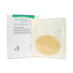 DuoDERM Extra Thin ConvaTec 187902-DuoDerm Extra Thin Hydrocolloid Dressing, 4 x 6 in Oval, Hydrocol