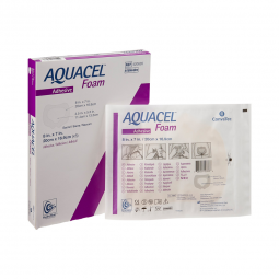 Aquacel ConvaTec 420626-Aquacel Silicone Adhesive with Border Silicone Foam Dressing, 7 x 8 Inch, Fo