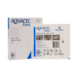 Aquacel Extra ConvaTec 420673-Aquacel Extra Gelling Fiber Wound Dressing, 6 x 6 Inch, Cellulose