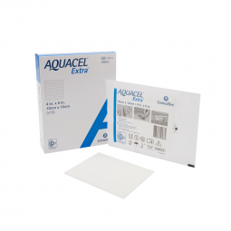 Aquacel Extra ConvaTec 420674-Aquacel Extra Gelling Fiber Wound Dressing, 4 x 5 Inch, Cellulose