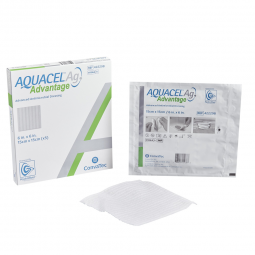 Aquacel Ag Advantage ConvaTec 422298-Aquacel Ag Advantage Silver Dressing, 6 x 6 Inch, Silver Dressi