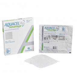 Aquacel Ag Advantage ConvaTec 422298-Aquacel Ag Advantage Silver Dressing, 6 x 6 in, Silver Dressing