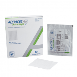 Aquacel Ag Advantage ConvaTec 422299-Aquacel Ag Advantage Silver Dressing, 4 x 5 in, Silver Dressing
