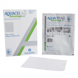 Aquacel Ag Advantage ConvaTec 422302-Aquacel Ag Advantage Silver Dressing, 8 x 12 Inch, Silver Dress