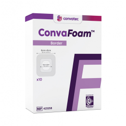 ConvaFoam Border ConvaTec 423258-Foam Dressing ConvaFoam Border 3 x 3 in With Border Film Backing Si