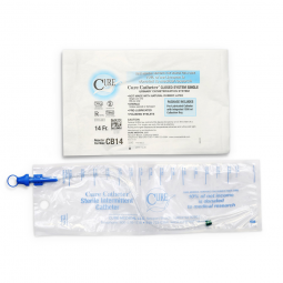 Cure Catheter Closed System ConvaTec CB14-Cure Catheter Intermittent Catheter Tray, 14 Fr, Catheter 