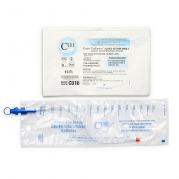 Cure Catheter Closed System ConvaTec CB16-Cure Catheter Intermittent Catheter Tray, 16 Fr, Catheter 