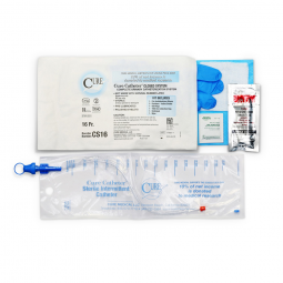Cure Catheter Closed System ConvaTec CS16-Cure Catheter Intermittent Catheter Kit, 16 Fr, Catheter &