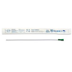 Cure Catheter ConvaTec M14C-Cure Catheter Male Intermittent Catheter, 14 Fr, Coude, Intermittent (CS