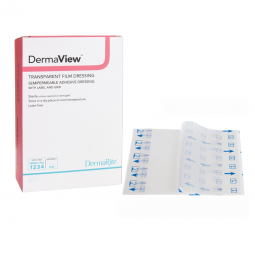 DermaView DermaRite Industries 00251E-DermaView Transparent Film Dressing, 4 x 5 Inch, Transparent D