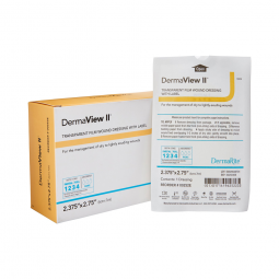 DermaView II DermaRite Industries 00252E-DermaView II Transparent Film Dressing, 6 x 7 cm, Transpare