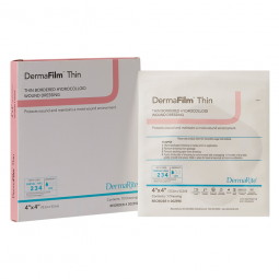 DermaFilm DermaRite Industries 00259E-DermaFilm Hydrocolloid Dressing, 4 x 4 in, Hydrocolloids (BX/1