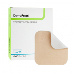 DermaFoam DermaRite Industries 00292E-DermaFoam Nonadhesive without Border Foam Dressing, 6 x 6 in, 