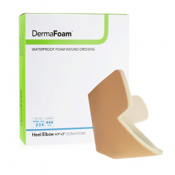DermaFoam DermaRite Industries 00293E-DermaFoam Nonadhesive without Border Foam Dressing, Heel/Elbow