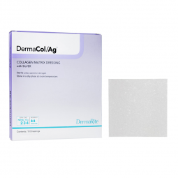 DermaCol/Ag DermaRite Industries 00502E-DermaCol/Ag Silver Collagen Matrix Dressing, 2 x 2 Inch, Col