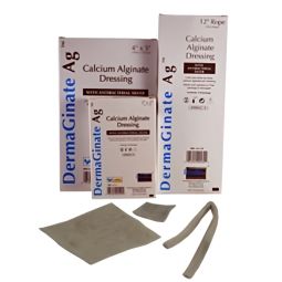 DermaGinate/ Ag DermaRite Industries 00520E-DermaGinate Ag Silver Alginate Dressing, 2 x 2 in, Silve