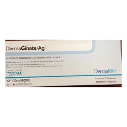 DermaGinate/ Ag DermaRite Industries 00530E-DermaGinate/ Ag Silver Alginate Dressing, 12 in, Alginat