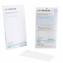 DermaGinate/ Ag DermaRite Industries 00535E-DermaGinate/ Ag Silver Alginate Dressing, 4 x 8 in, Silv
