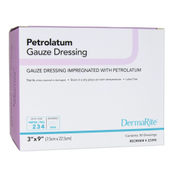 DermaRite DermaRite Industries 23390-DermaRite Petrolatum Impregnated Dressing, 3 x 9 in, Impregnate