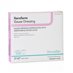 Xeroform DermaRite Industries 24220-Xeroform Xeroform Petrolatum Impregnated Dressing, 2 x 2 Inch, I