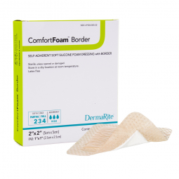 ComfortFoam Border DermaRite Industries 43220-ComfortFoam Border Silicone Adhesive with Border Silic