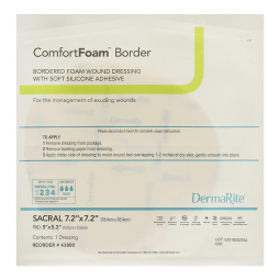 ComfortFoam Border DermaRite Industries 43880-ComfortFoam Border Silicone Adhesive with Border Silic