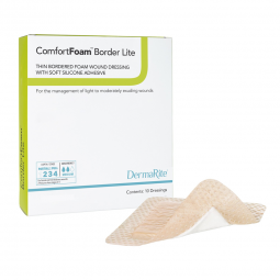 ComfortFoam Border Lite DermaRite Industries 47220-ComfortFoam Border Lite Silicone Adhesive with Bo